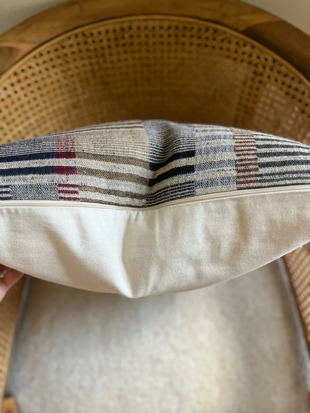 Crate & Barrel Etta silk wool throw pillow and insert